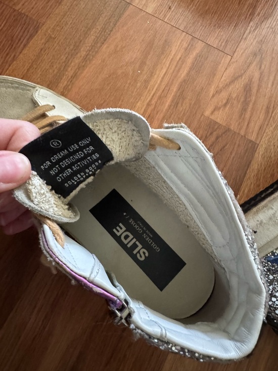 Golden Goose High-Top Sneakers Purple, Blue, Silver Glitter Sz 8.5 / 38 - Picture 4 of 4